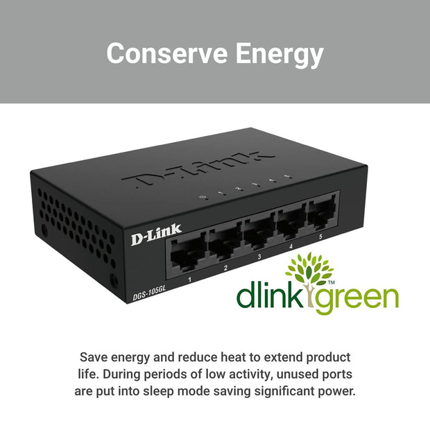 Desktop Switch D-Link DGS-105GL RJ45 x 5