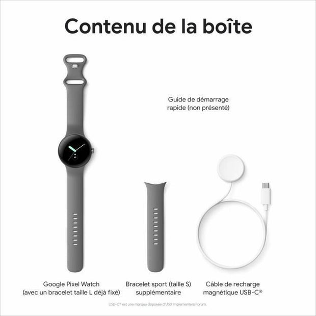 Smartwatch Google Pixel Watch Silver 1,6"
