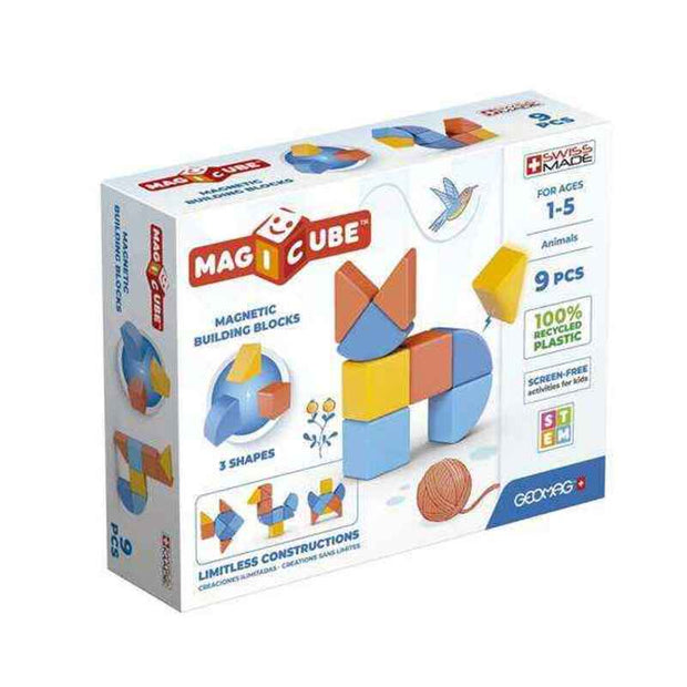 Construction set Geomag Magicube animals (9 Pieces)