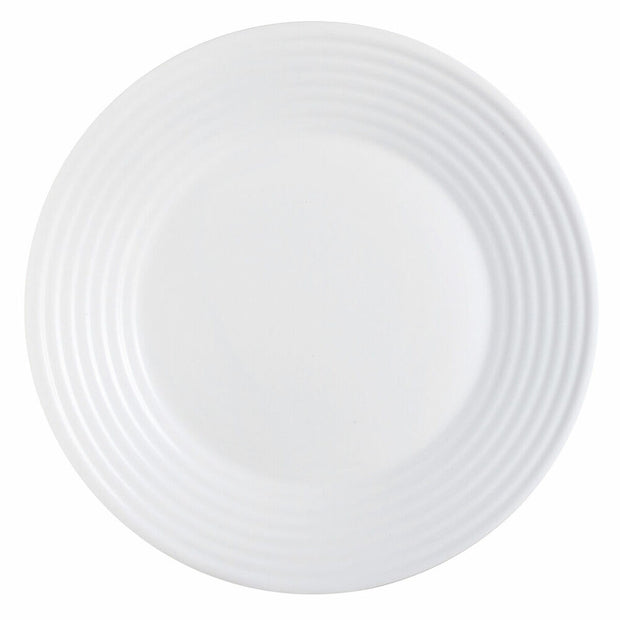 Flad plade Luminarc Harena Weiß Glas (Ø 25 cm)