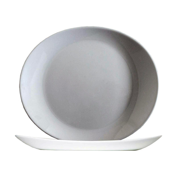 Flad plade Arcoroc Weiß Glas (30 x 26 cm)