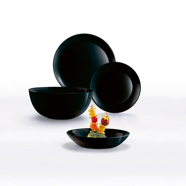 Geschirr Luminarc 9311622 Schwarz Gehärtetes Glas (19 pcs)