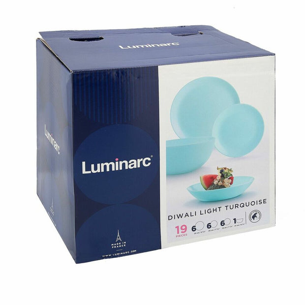 Geschirr Luminarc Diwali türkis Glas (19 pcs)