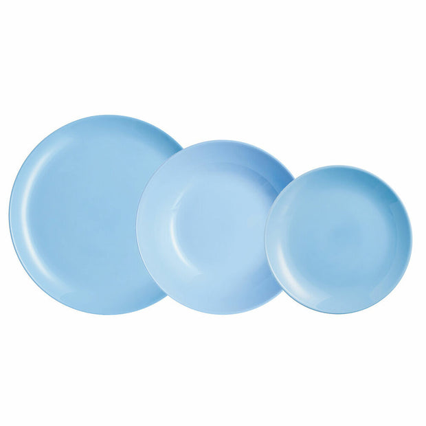 Geschirr Luminarc Diwali Blau Glas (18 Stücke)