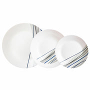 Geschirr Arcopal Athenais Blau Weiß Glas (18 Stücke)