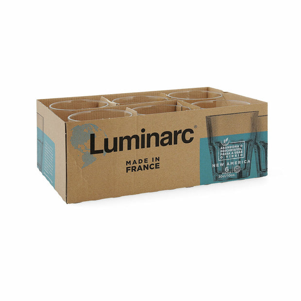 Becher Luminarc New America Durchsichtig Glas (30 cl) (Pack 6x)