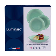 Geschirr Luminarc PAMPILLE türkis Glas (18 Stücke)