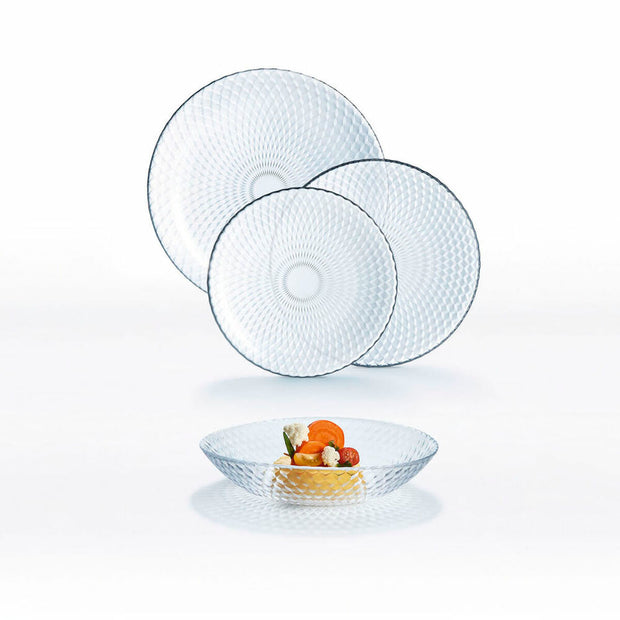 Geschirr Luminarc Pampille Clear Durchsichtig Glas (18 Stücke)