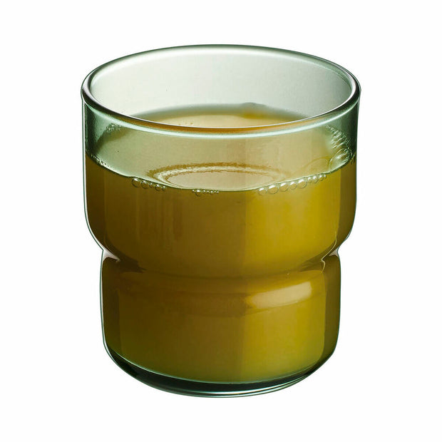 Becher Arcoroc Log Brush grün Glas (22 cl) (6 Stück)