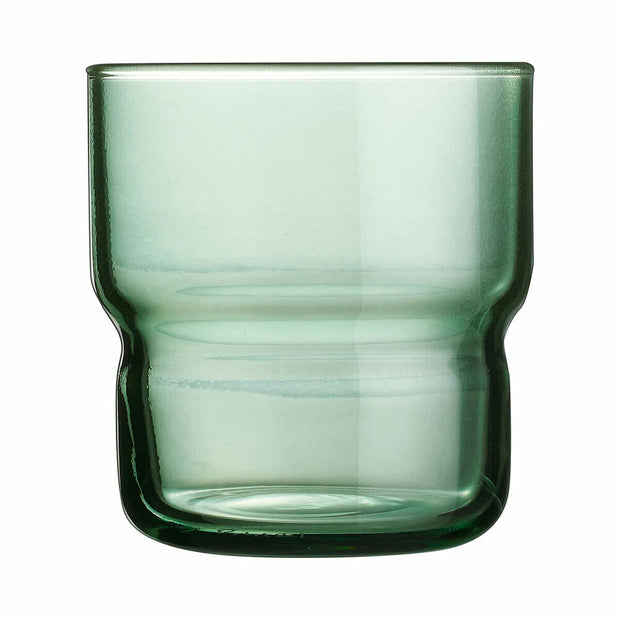 Becher Arcoroc Log Brush grün Glas (22 cl) (6 Stück)