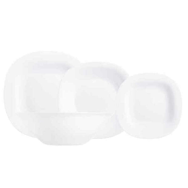 Geschirr Luminarc Carine Blanco Glas (19 pcs) (6 x 26 cm / 6 x 21 cm / 6 x 19 cm / 1 x 27 cm) (19 pcs)