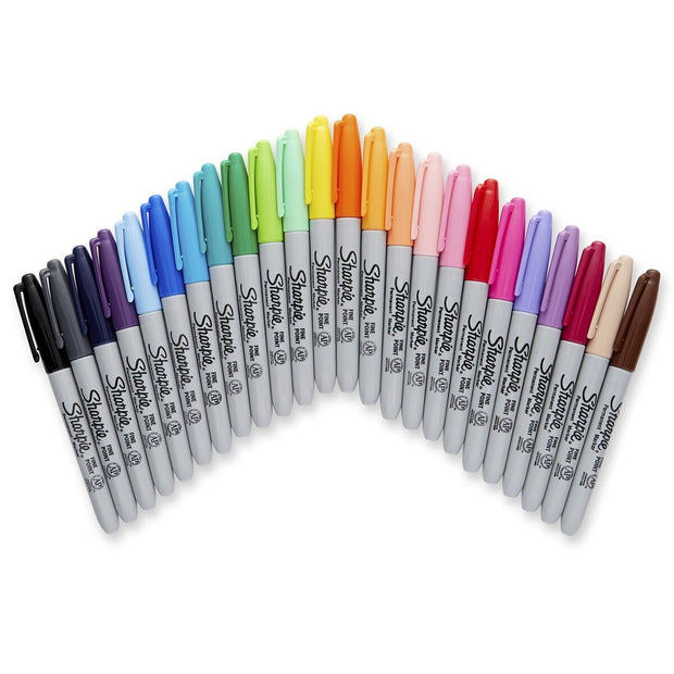 Set of Felt Tip Pens Sharpie 24 Pieces Permanent 1 Unit