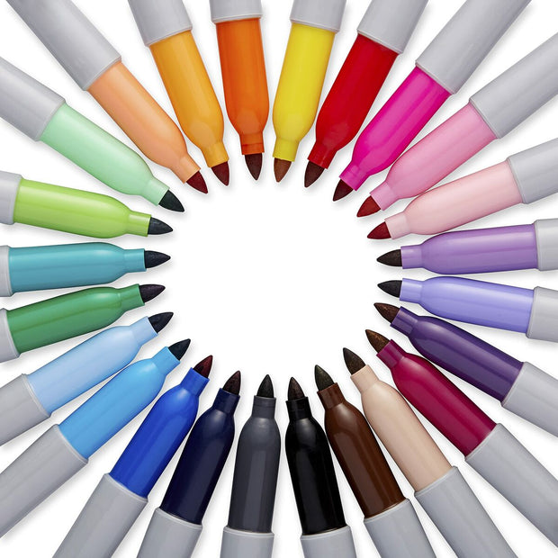 Set of Felt Tip Pens Sharpie 24 Pieces Permanent 1 Unit