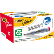 Liquid chalk marker Bic Velleda Ecolutions 1701 Red (12 Units)