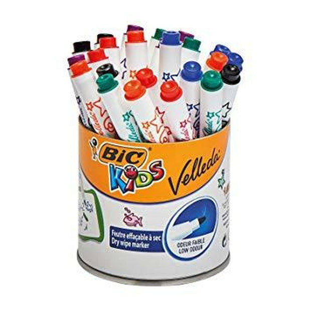 Set of Felt Tip Pens Bic Kids Mini Velleda 24 Pieces Whiteboard