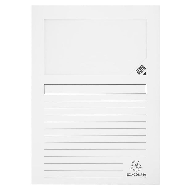 Subfolder Exacompta Super Transparent window White A4 (100 Units)