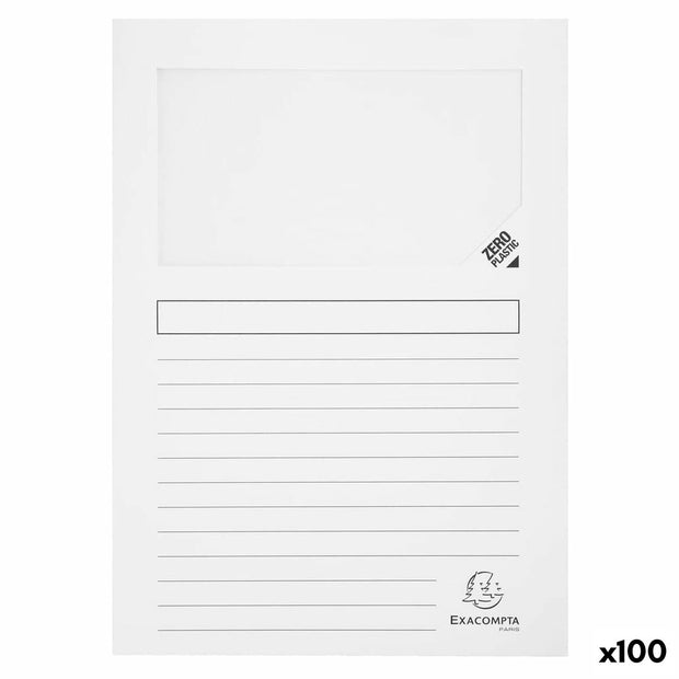 Subfolder Exacompta Super Transparent window White A4 (100 Units)