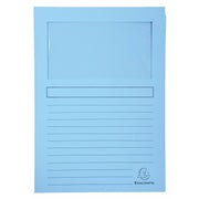 Subfolder Exacompta Super Transparent window Blue A4 (100 Units)