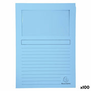 Subfolder Exacompta Super Transparent window Blue A4 (100 Units)