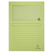 Subfolder Exacompta Super Transparent window Green A4 (100 Units)