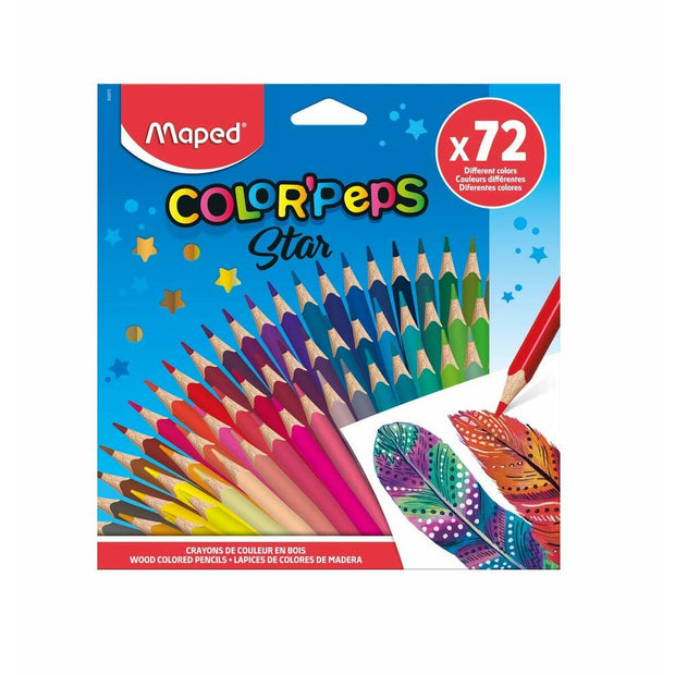 Colouring pencils Maped Color'Peps Star Multicolour 72 Pieces