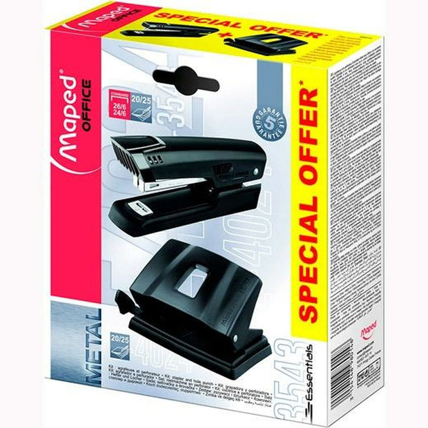 Stapler Maped 2 Pieces Rock drill Black