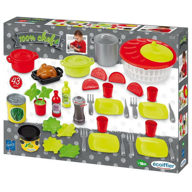 Set of Meals Ecoiffier 100% Chef 43 Pieces