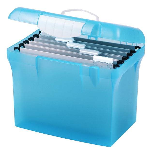 File Box Oxford Class'n'Go Design Briefcase Translucent Blue Plastic A4 (30 x 36,3 x 25,6 cm)