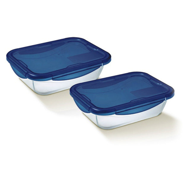 Lunchbox-Set Pyrex Cook & Go (2 pcs) Durchsichtig Borosilikatglas