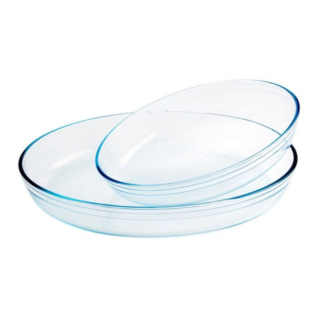 Auflaufformset für den Backofen Ô Cuisine Durchsichtig Borosilikatglas (2 pcs)