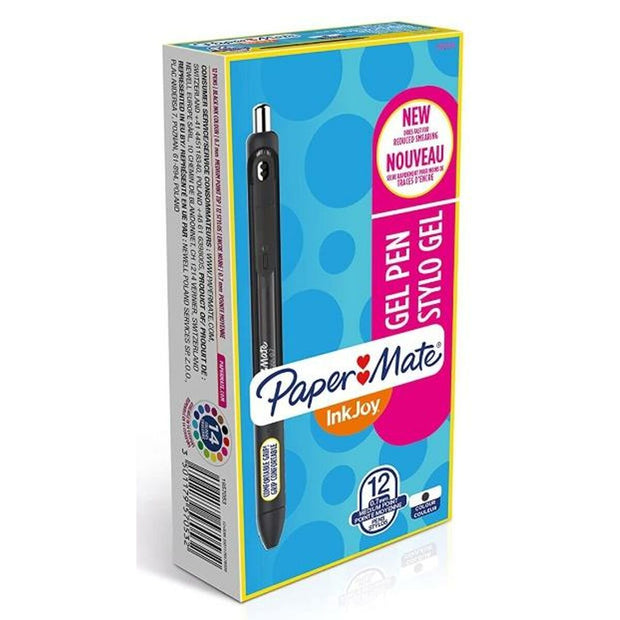 Gel pen Paper Mate Inkjoy Gel Black 12 Units