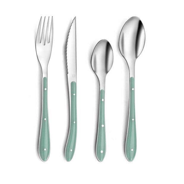Besteck Amefa Bistro grün Metall (24 pcs)