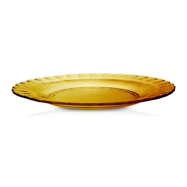 Flad plade Duralex Picardie Kristall Bernstein (ø 23 x 3,5 cm)
