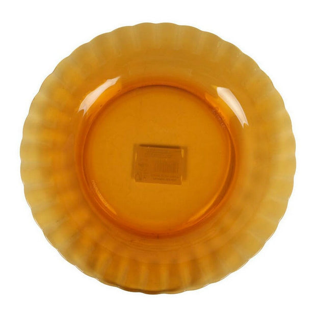 Flad plade Duralex Picardie Kristall Bernstein (ø 23 x 3,5 cm)