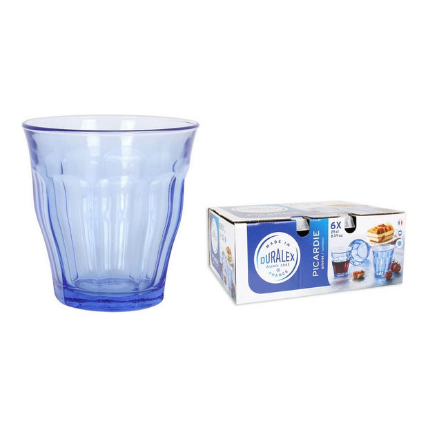 Gläserset Duralex Picardie Kristall Blau 6 Stück (25 cl)