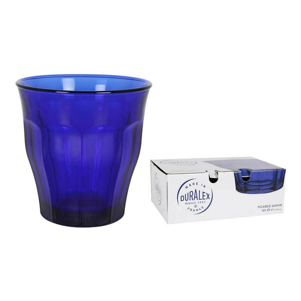 Gläserset Duralex Picardie Kristall Blau 6 Stück (25 cl)
