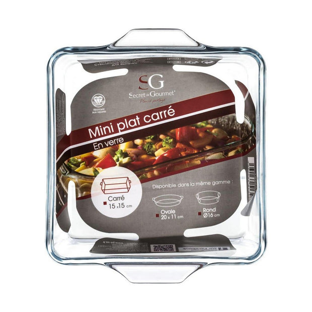 Kochschüssel Secret de Gourmet Kristall Durchsichtig (15 x 15 cm)