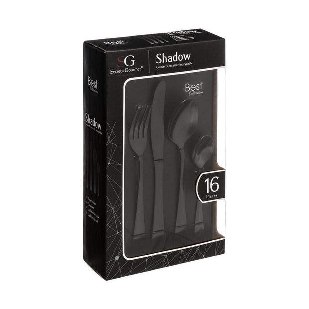 Besteck Shadow Schwarz Edelstahl (16 Stücke)