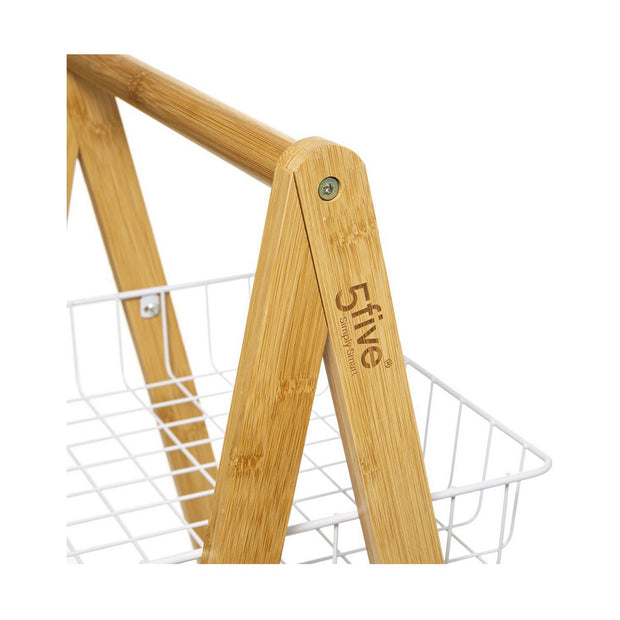 Küchenwagen 5five Blanc Kitchen Weiß/natürlich (55 x 54,5 x 35,5 cm)