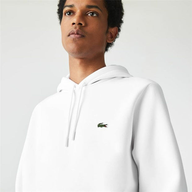 Herren Sweater mit Kapuze Lacoste Sweatshirt Weiß