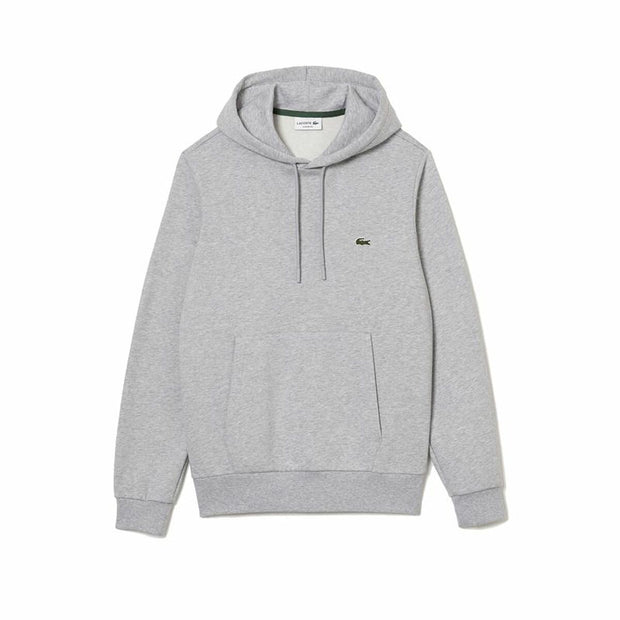 Herren Sweater mit Kapuze Lacoste Ökologisch Hellgrau