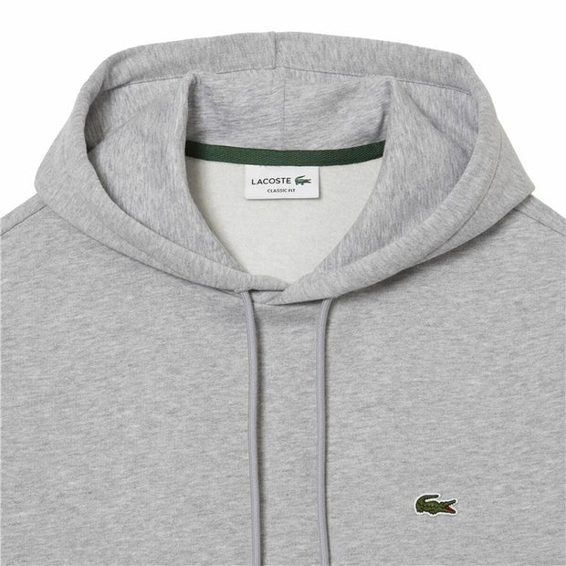 Herren Sweater mit Kapuze Lacoste Ökologisch Hellgrau