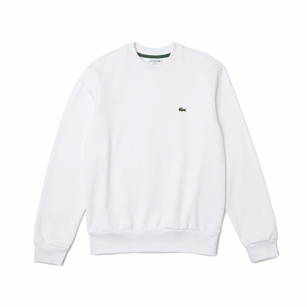 Herren Sweater ohne Kapuze Lacoste Weiß Ökologisch