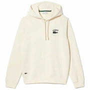 Herren Sweater mit Kapuze Lacoste Inscription Weiß