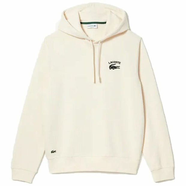 Herren Sweater mit Kapuze Lacoste Inscription Weiß