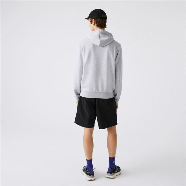 Herren Sweater mit Kapuze Lacoste Ökologisch Hellgrau