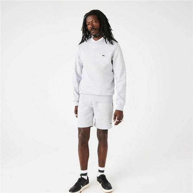 Herren Sweater ohne Kapuze Lacoste Hellgrau