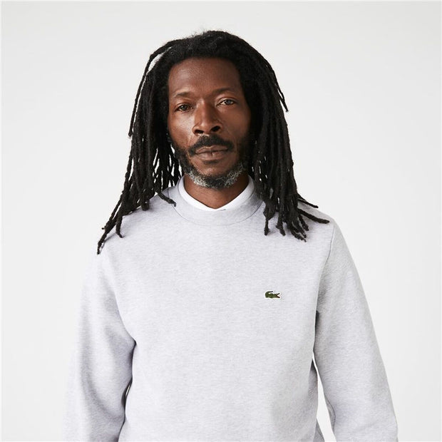 Herren Sweater ohne Kapuze Lacoste Hellgrau