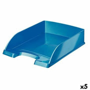 Set of organiser trays Leitz Wow Metallic Blue Plastic 5 Units