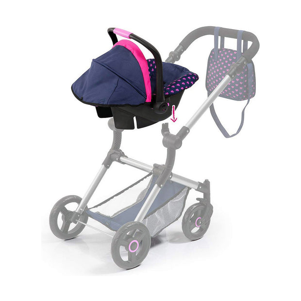 Chair for Dolls Reig Deluxe Car Pink Navy Blue